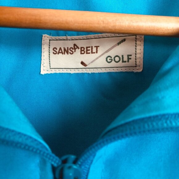 Vintage Sansabelt Golf Men's Jacket Size XXL(?) Full Zip Pockets Turquoise Blue - Picture 3 of 12